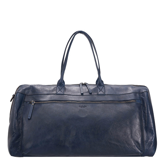 Сумка дорожная Dr.Koffer из натуральной кожи синяя