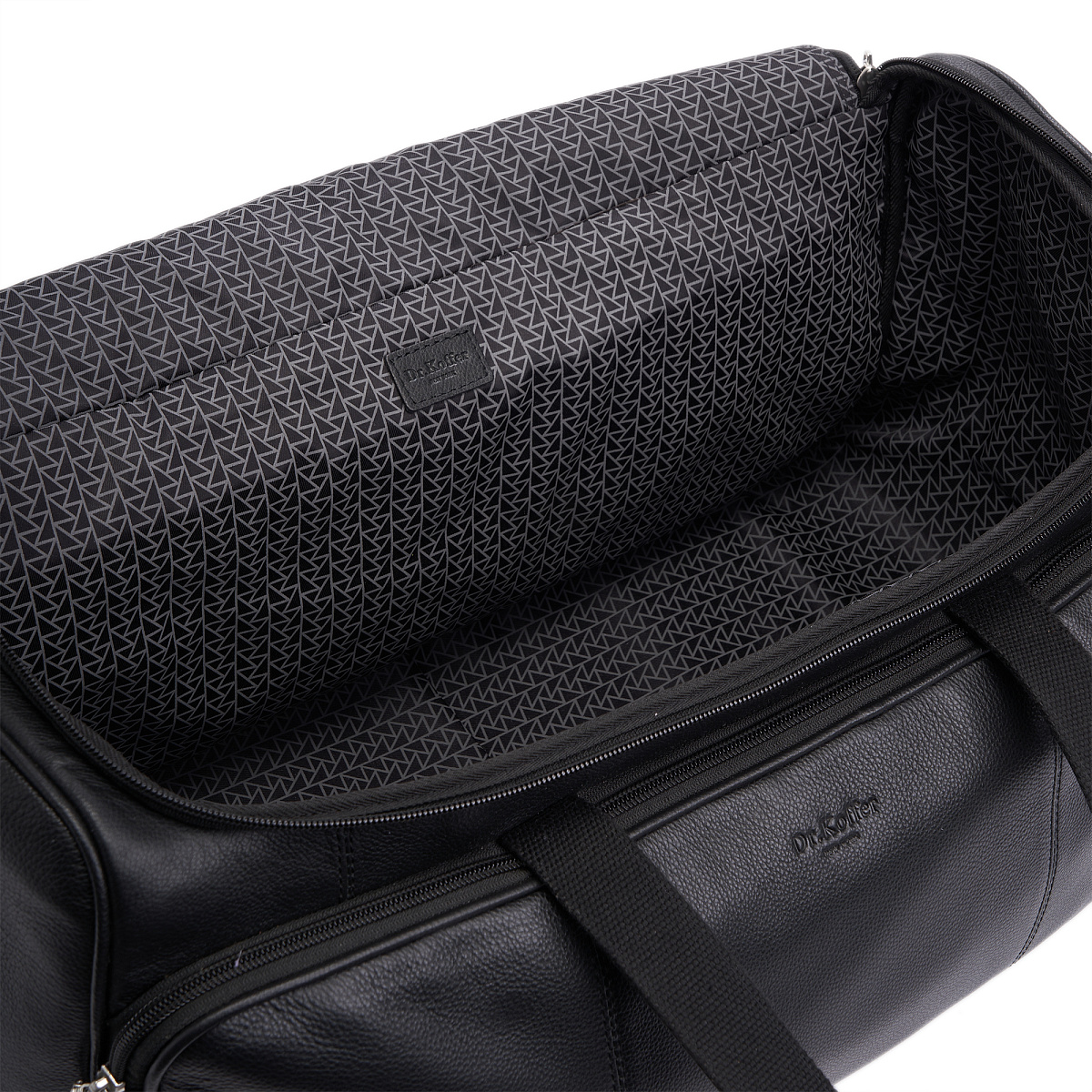 Сумка дорожная Dr.Koffer из натуральной кожи черная
