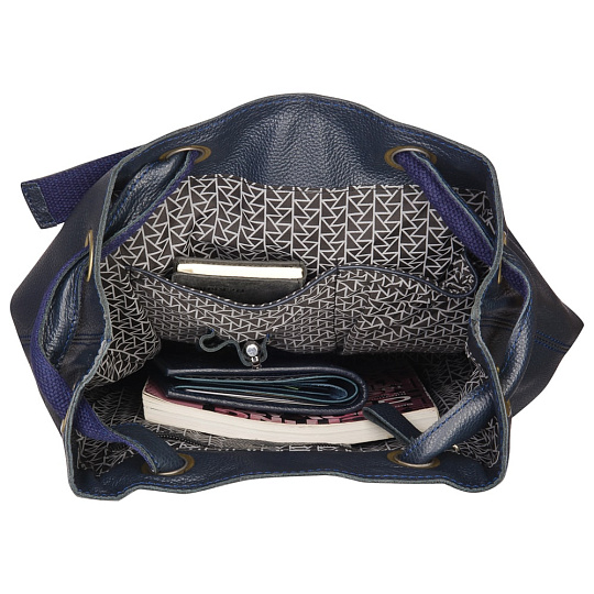 Рюкзак Dr.Koffer из натуральной кожи синий