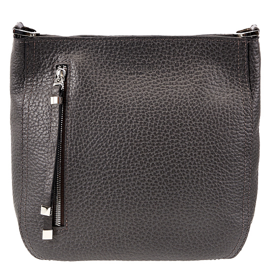 Женская сумка Dr. Koffer из натуральной кожи серая