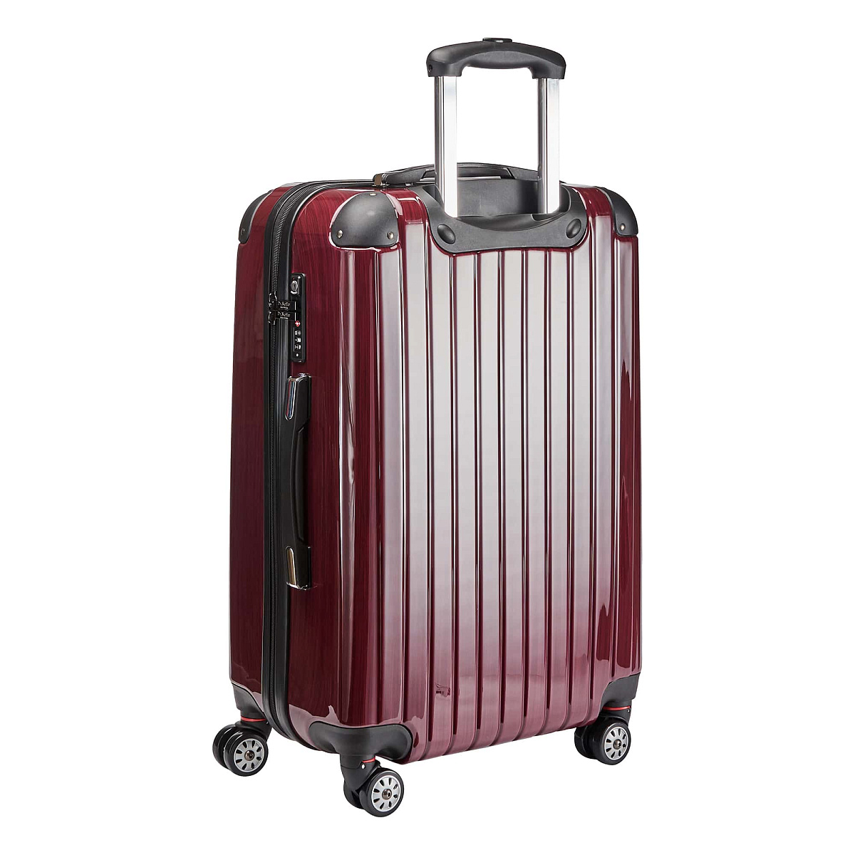 Чемодан на колесах S Dr.Koffer АБС (abs) пластик бордовый