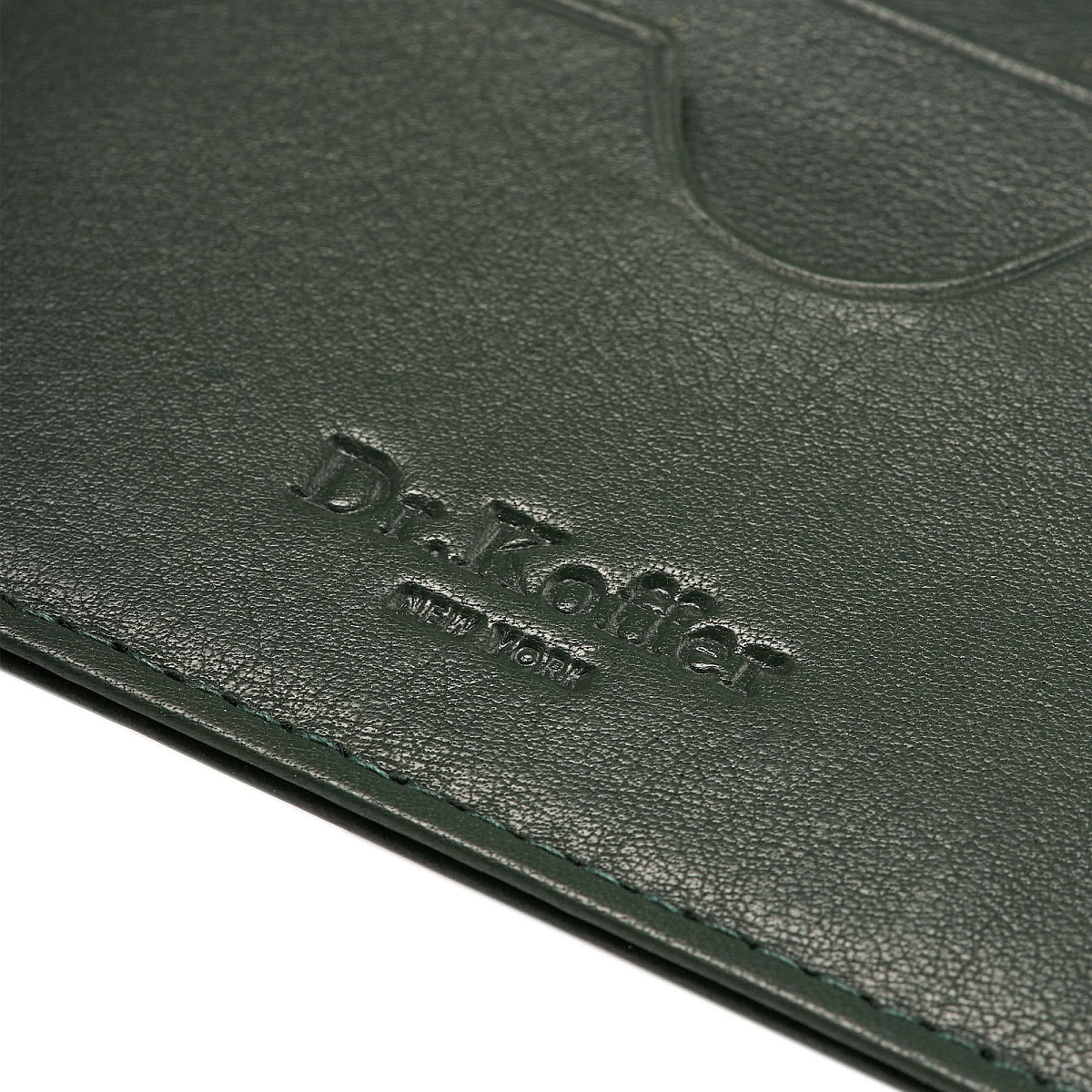 Кредитница Dr.Koffer из натуральной кожи зеленая