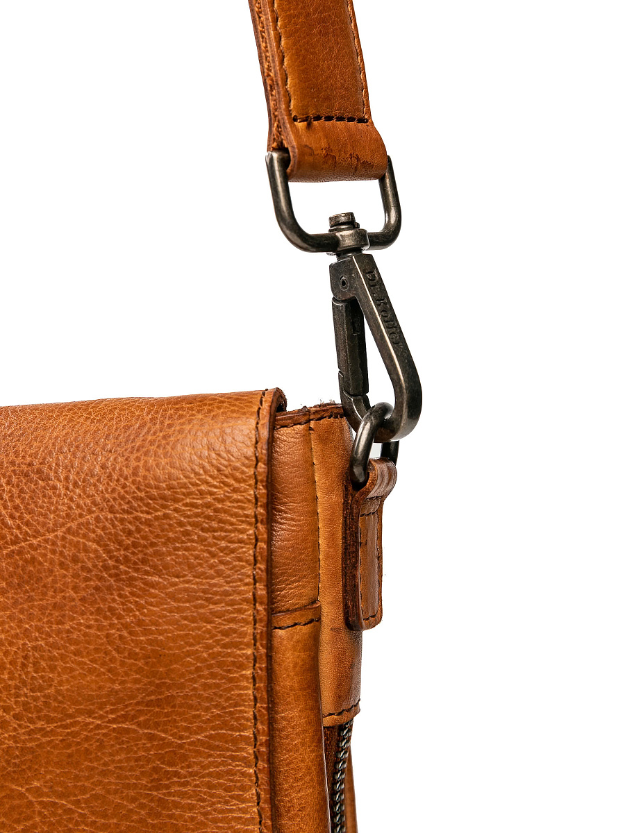 Сумка через плечо Dr.Koffer из натуральной кожи коричневая