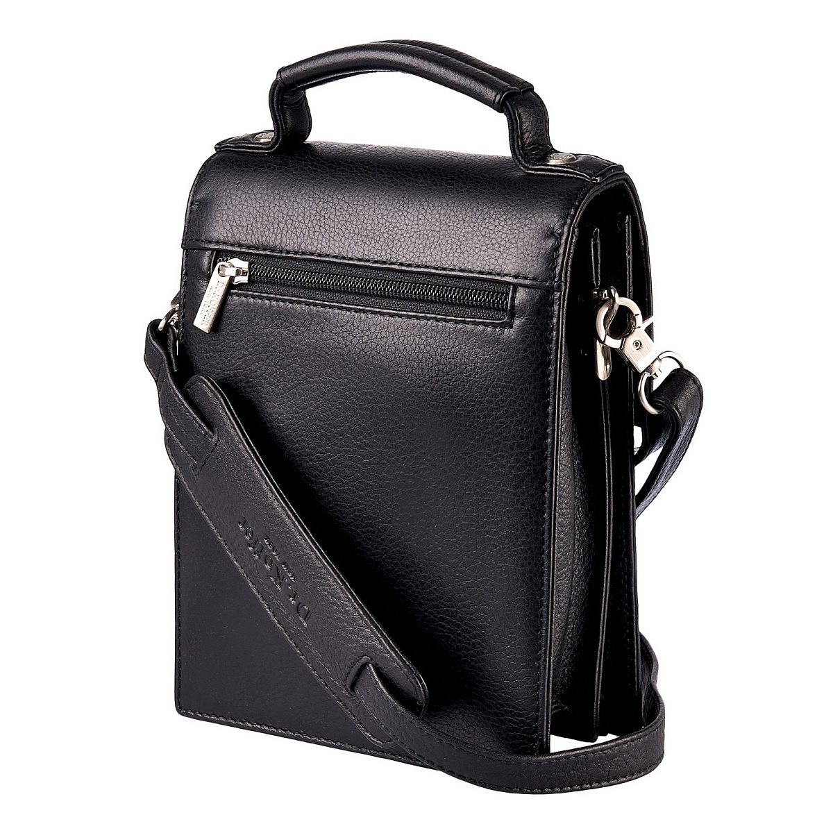 Сумка через плечо Dr.Koffer из натуральной кожи черная