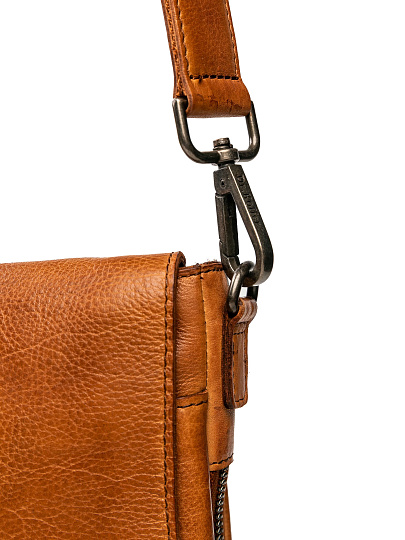 Сумка через плечо Dr.Koffer из натуральной кожи коричневая