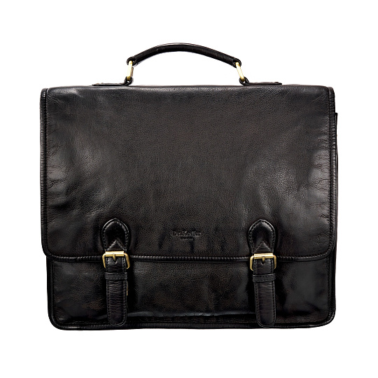 Портфель Dr.Koffer из натуральной кожи черный