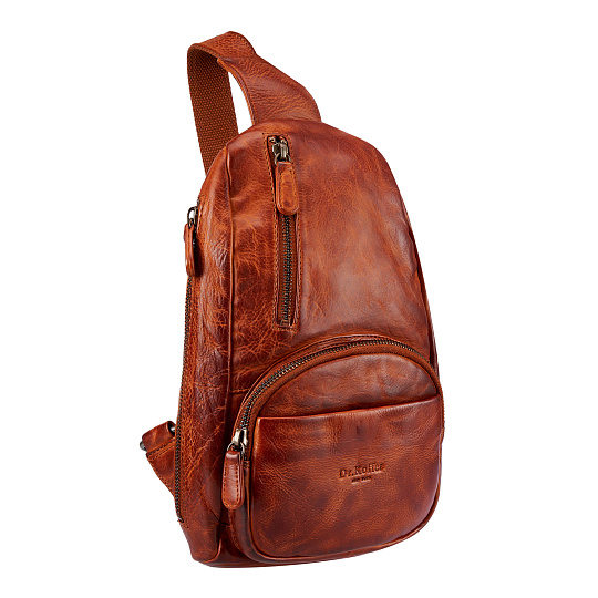 Рюкзак Dr.Koffer из натуральной кожи светло-коричневый