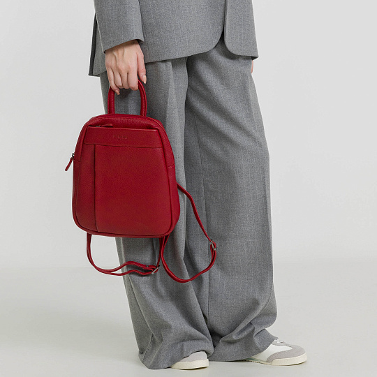 Рюкзак Dr.Koffer из натуральной кожи красный