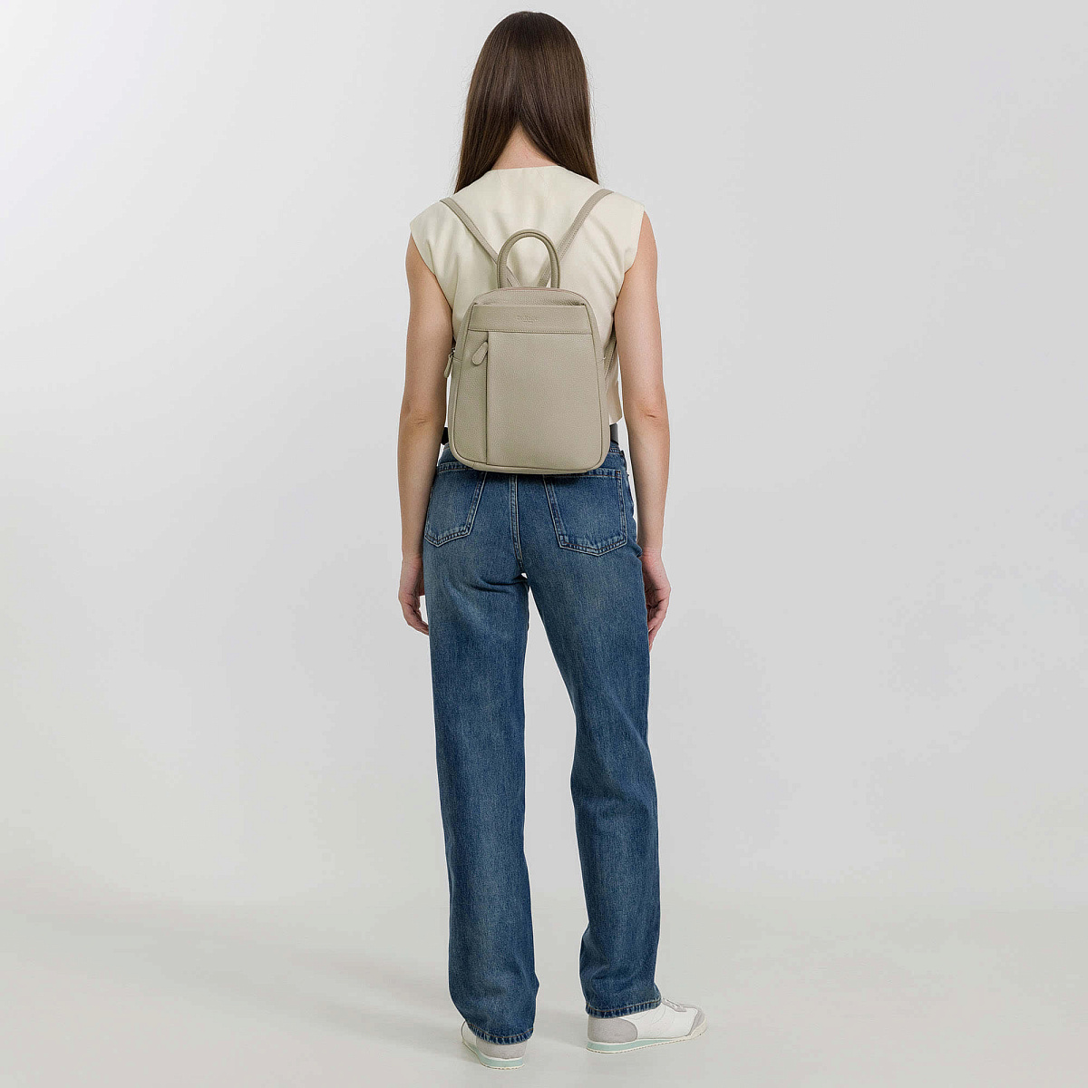 Рюкзак Dr.Koffer из натуральной кожи белый