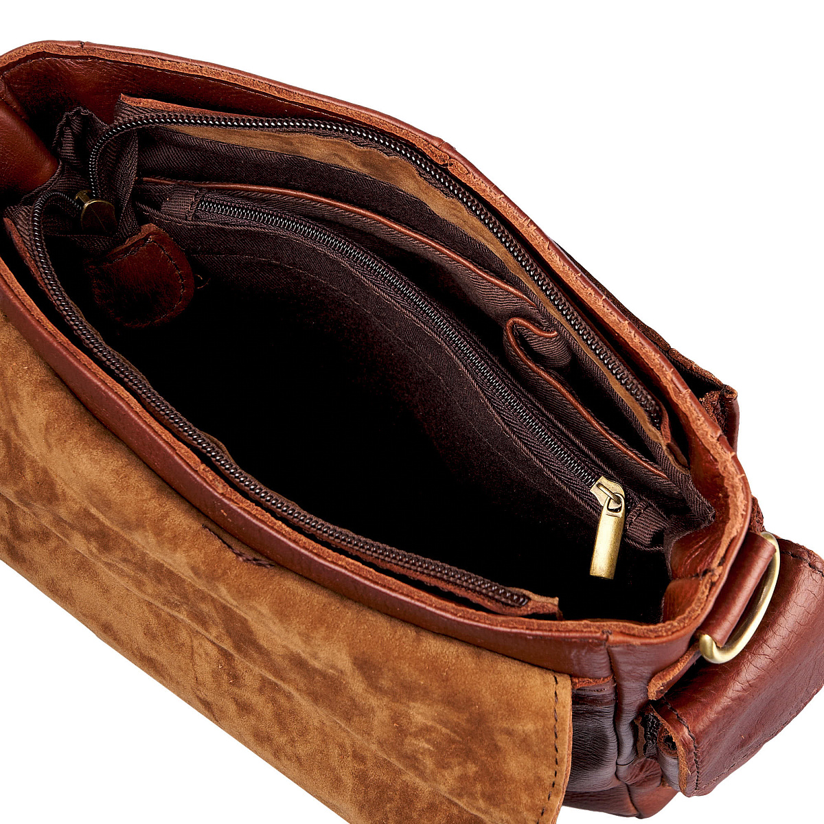 Сумка через плечо Dr.Koffer из натуральной кожи коричневая