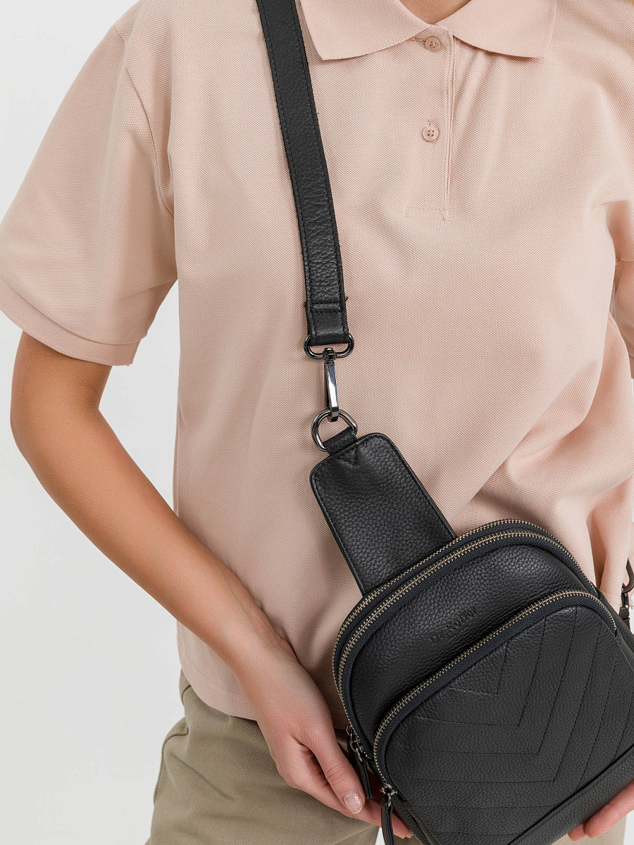 Рюкзак Dr.Koffer из натуральной кожи черный