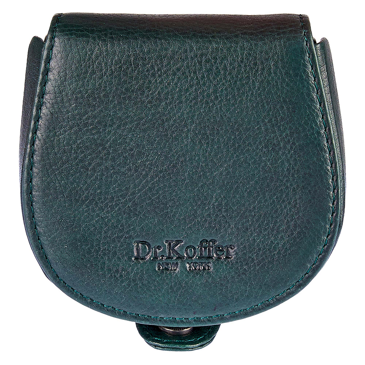 Монетница Dr.Koffer из натуральной кожи зеленая