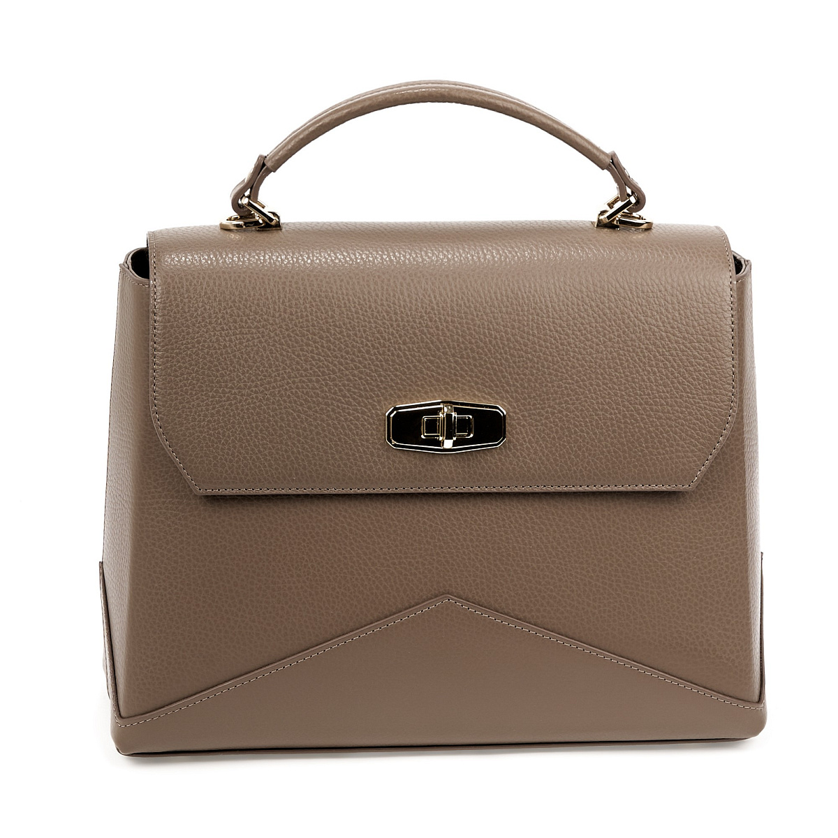 Женская сумка  Dr. Koffer из натуральной кожи бежевая