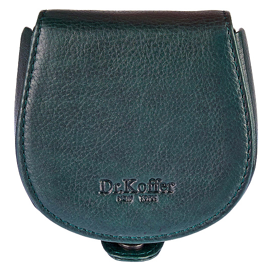 Монетница Dr.Koffer из натуральной кожи зеленая