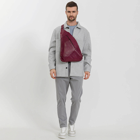 Рюкзак Dr.Koffer из натуральной кожи бордовый