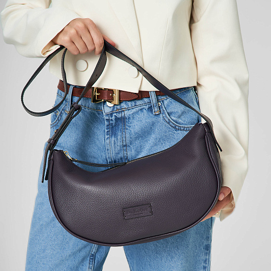 Женская сумка Dr. Koffer из натуральной кожи фиолетовая