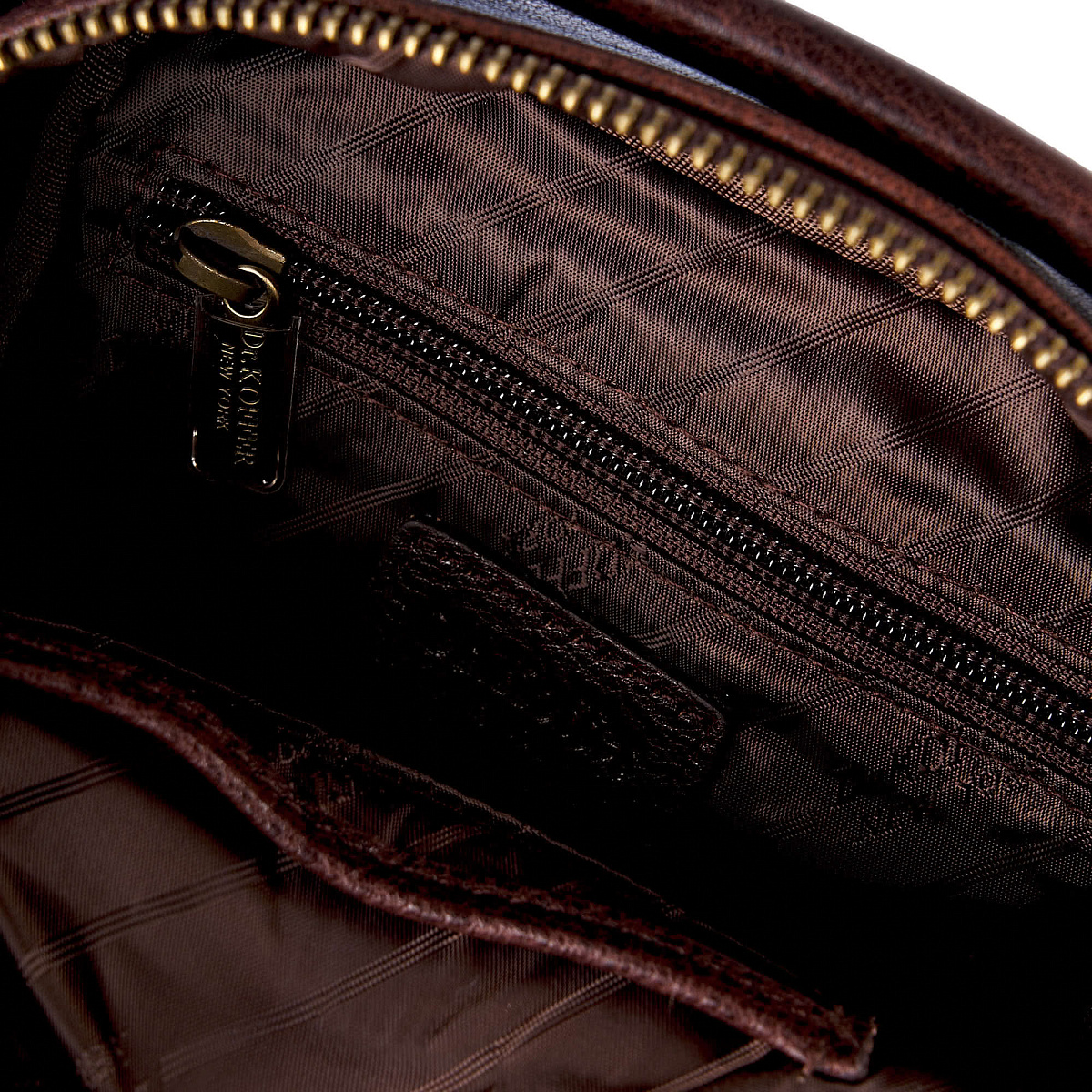 Сумка через плечо Dr.Koffer из натуральной кожи коричневая