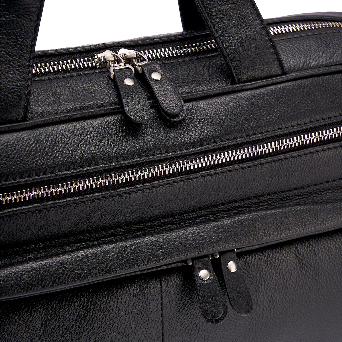 Деловая сумка Dr.Koffer из натуральной кожи черная