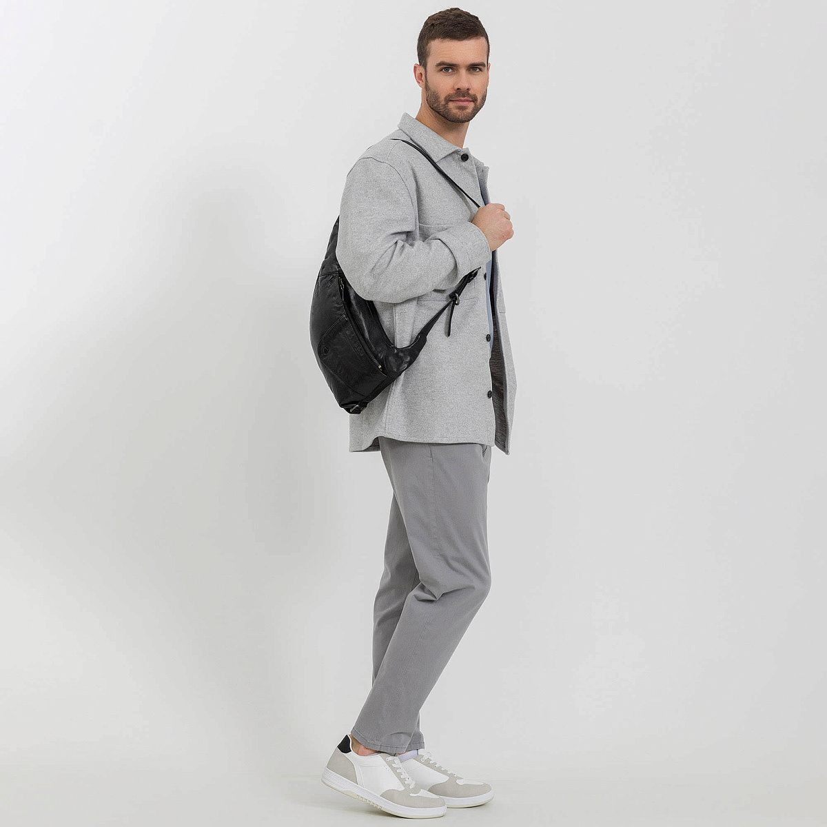 Рюкзак Dr.Koffer из натуральной кожи черный