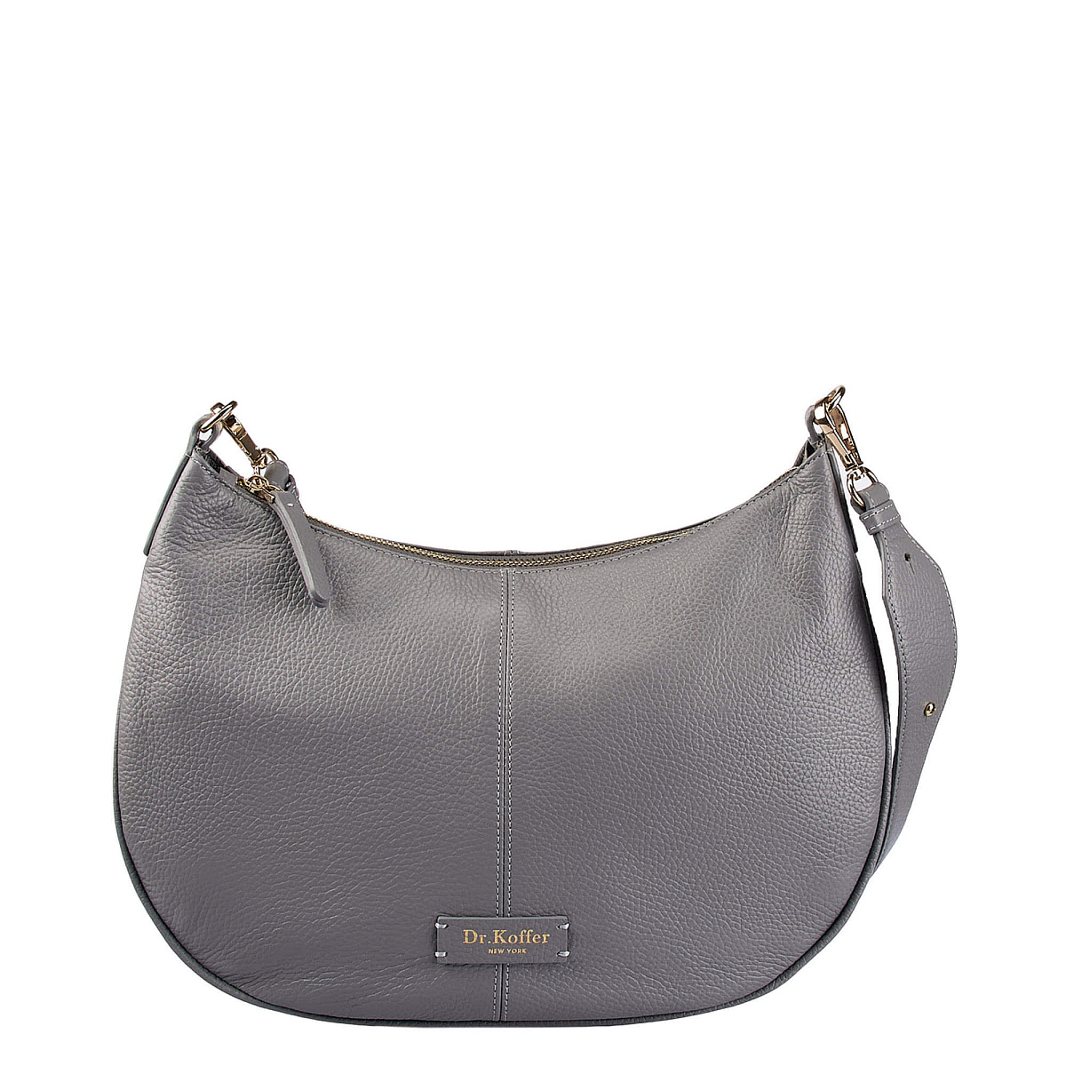 Женская сумка  Dr. Koffer из натуральной кожи серая