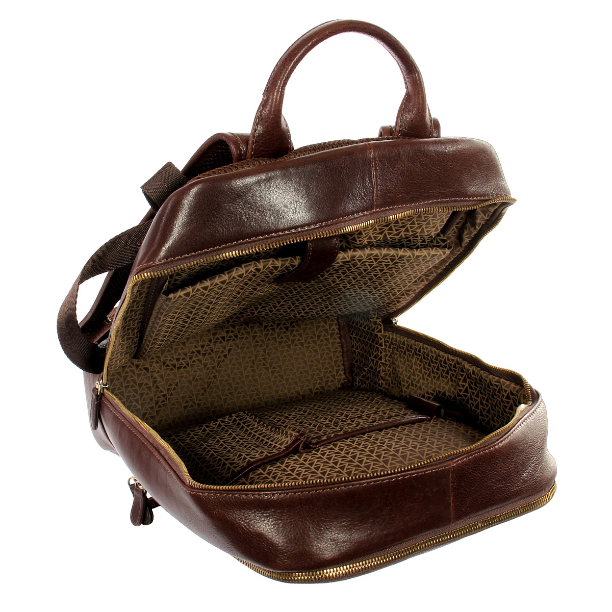 Рюкзак Dr.Koffer из натуральной кожи темно-коричневый