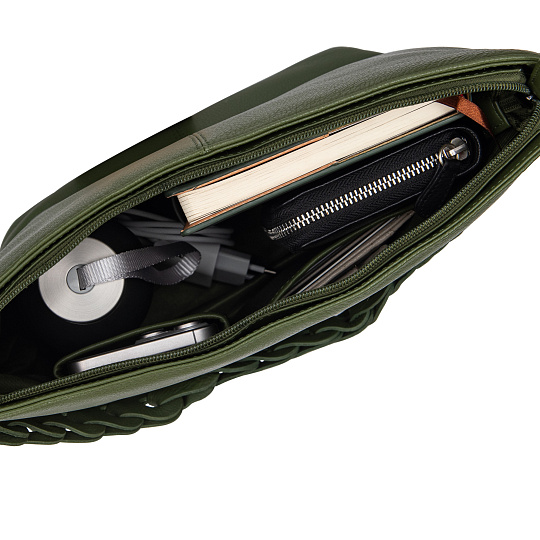 Женская сумка Dr.Koffer из натуральной кожи зеленая