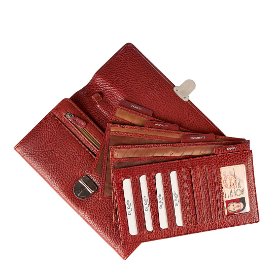 Сумка барсетка из натуральной кожи Dr. Koffer коричневая