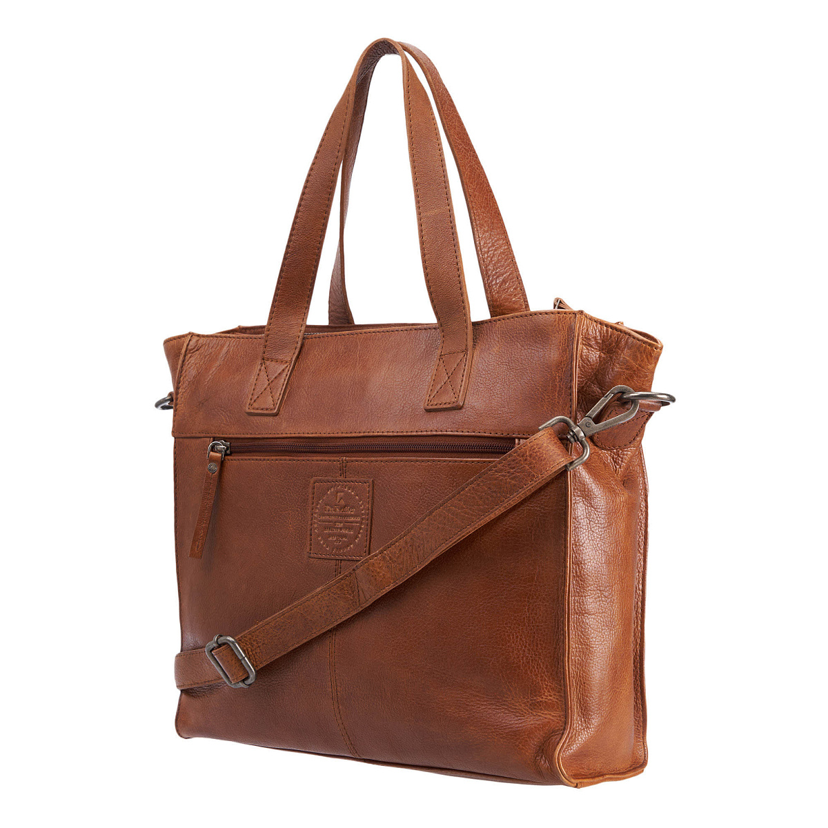 Деловая сумка Dr.Koffer из натуральной кожи коричневая