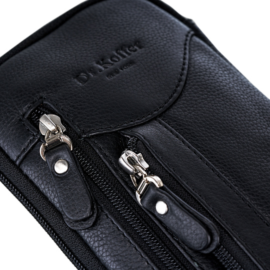 Сумка через плечо Dr.Koffer из натуральной кожи черная