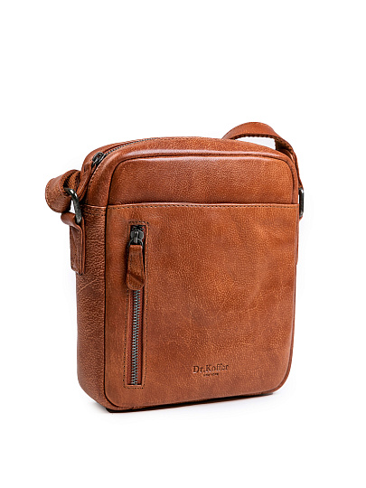 Сумка через плечо Dr.Koffer из натуральной кожи коричневая