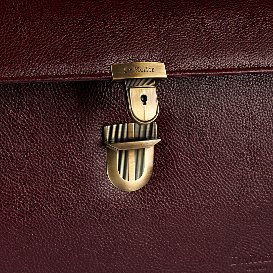 Портфель Dr.Koffer из натуральной кожи темно-коричневый
