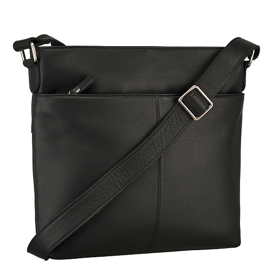 Сумка через плечо Dr.Koffer из натуральной кожи черная