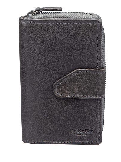 Портмоне Dr.Koffer из натуральной кожи серое