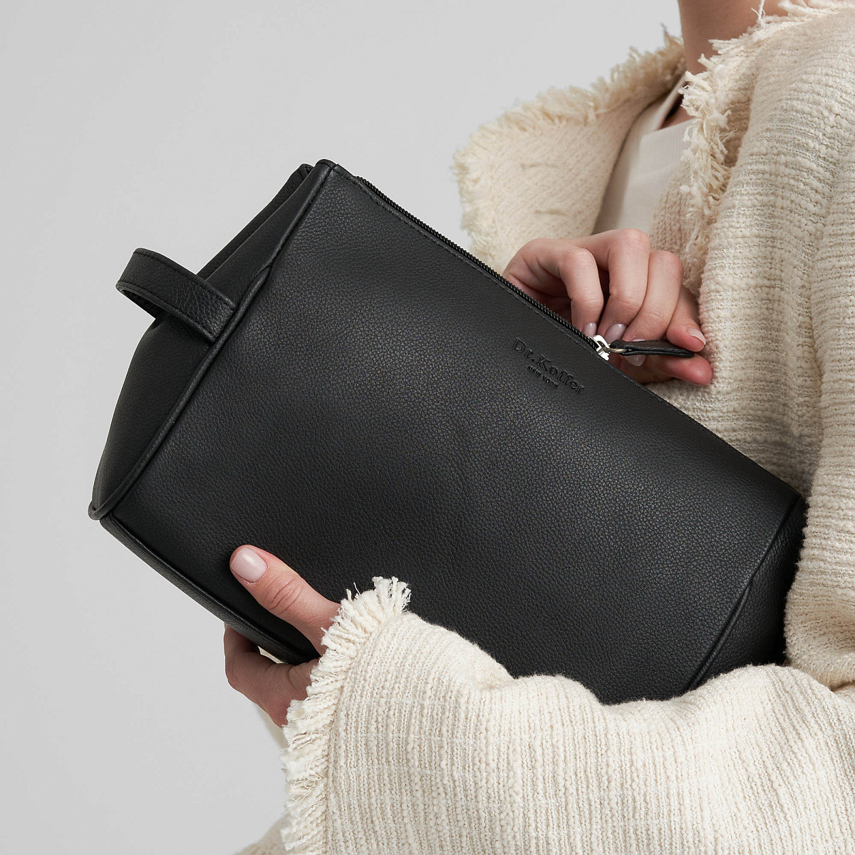 Несессер Dr. Koffer из натуральной кожи черный