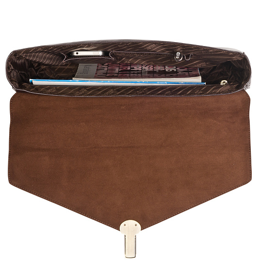 Портфель Dr.Koffer из натуральной кожи темно-коричневый