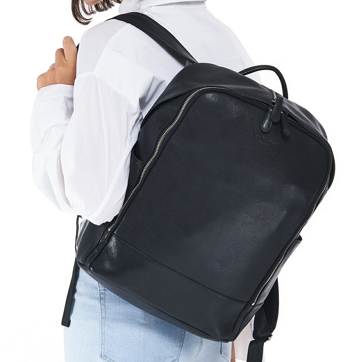 Рюкзак Dr.Koffer из натуральной кожи черный