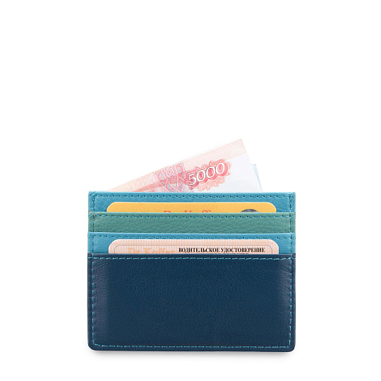 Кредитница Dr.Koffer из натуральной кожи синяя