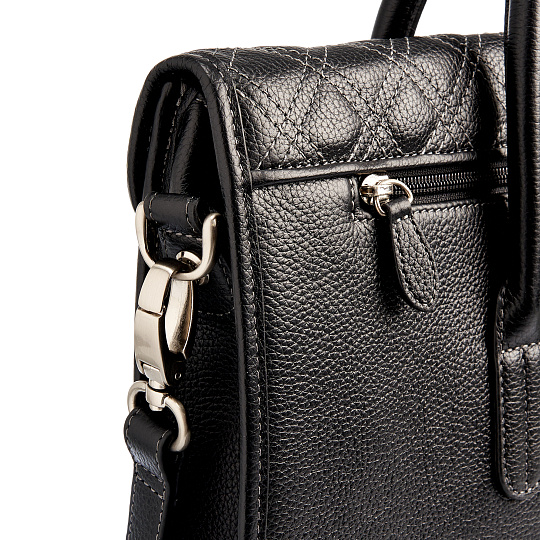 Деловая сумка Dr.Koffer из натуральной кожи черная