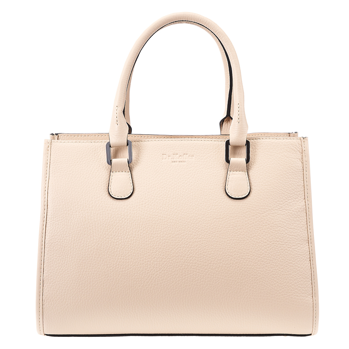 Женская сумка Dr. Koffer из натуральной кожи бежевая