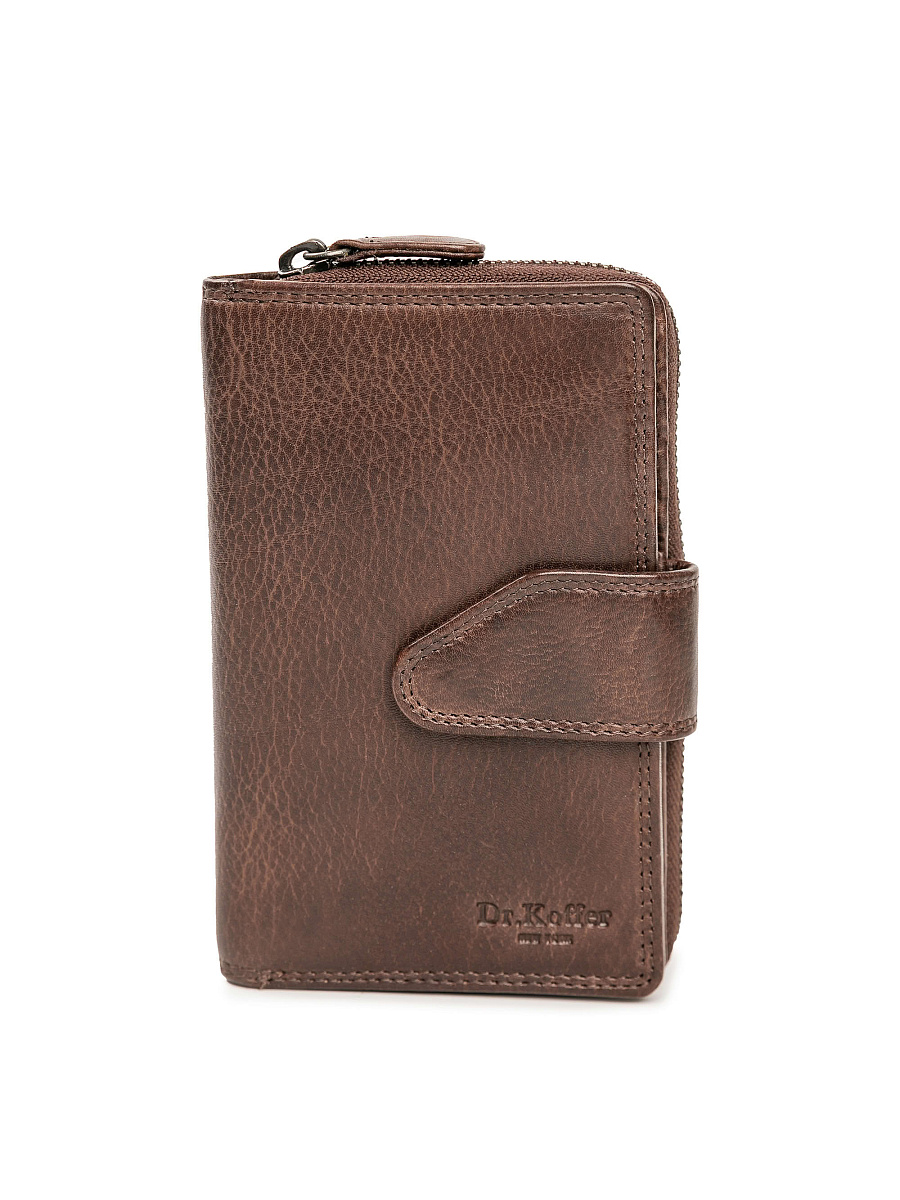 Портмоне Dr.Koffer из натуральной кожи коричневое