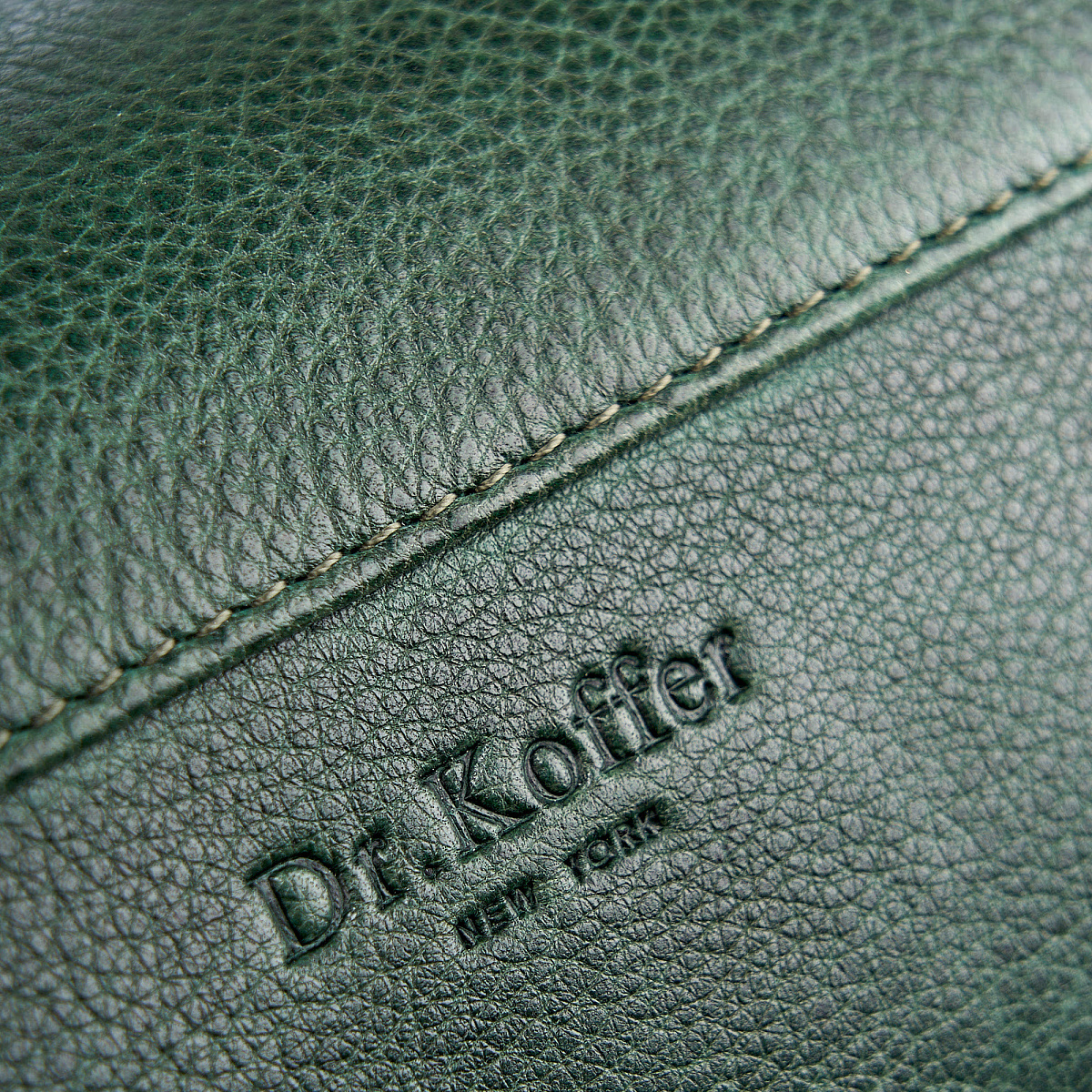 Несессер Dr.Koffer из натуральной кожи зеленый