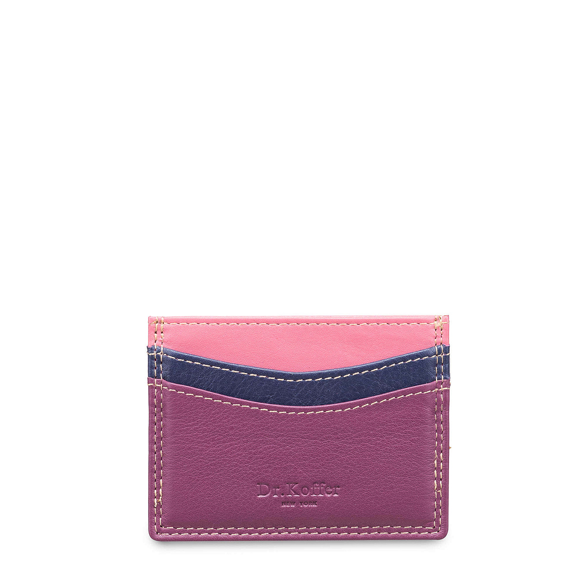 Кредитница Dr.Koffer из натуральной кожи фиолетовая