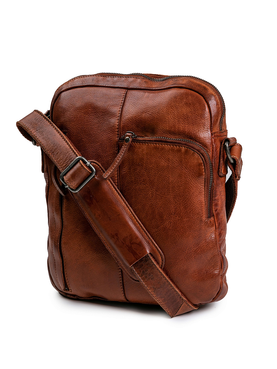 Сумка через плечо Dr.Koffer из натуральной кожи коричневая