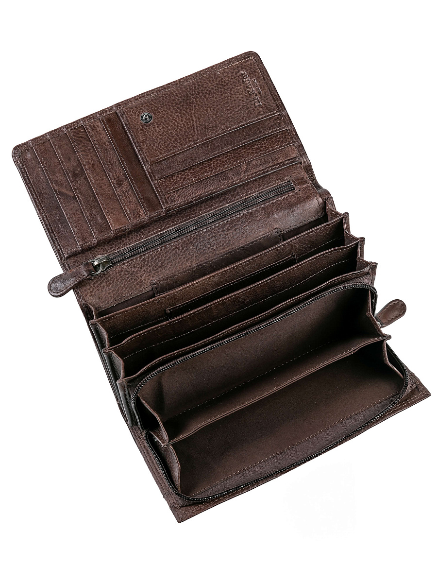 Портмоне Dr.Koffer из натуральной кожи коричневое