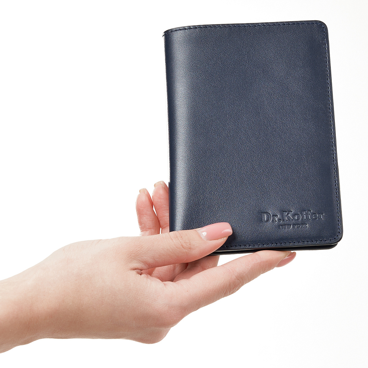 Обложка для паспорта Dr.Koffer из натуральной кожи синяя