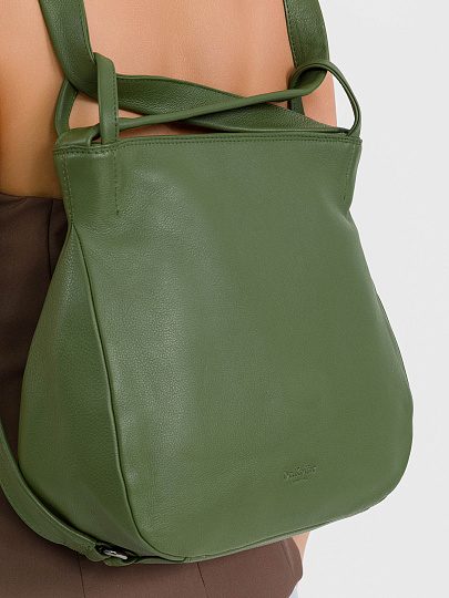Женская сумка Dr.Koffer из натуральной кожи зеленая