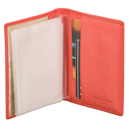 Обложка для паспорта/автодок из натуральной кожи Dr. Koffer