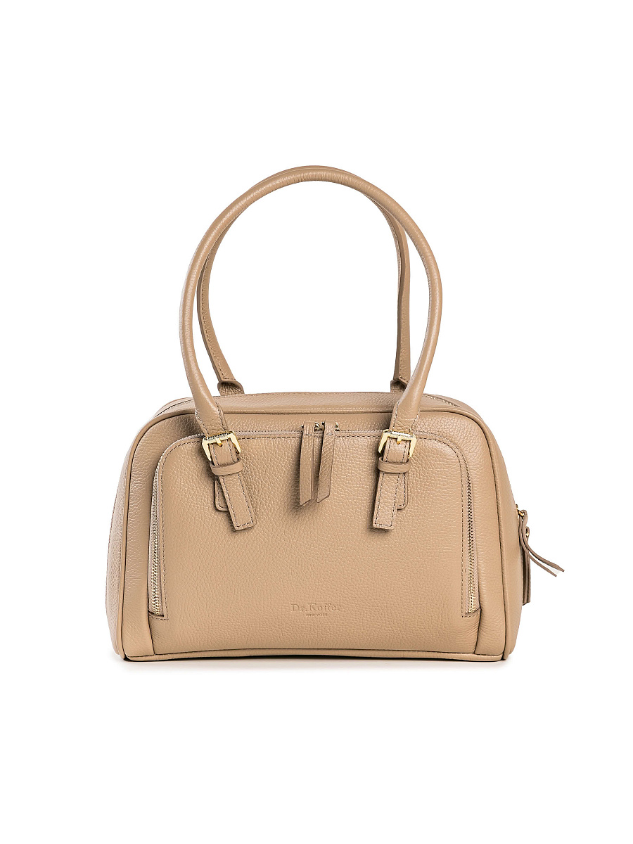 Женская сумка Dr. Koffer из натуральной кожи бежевая