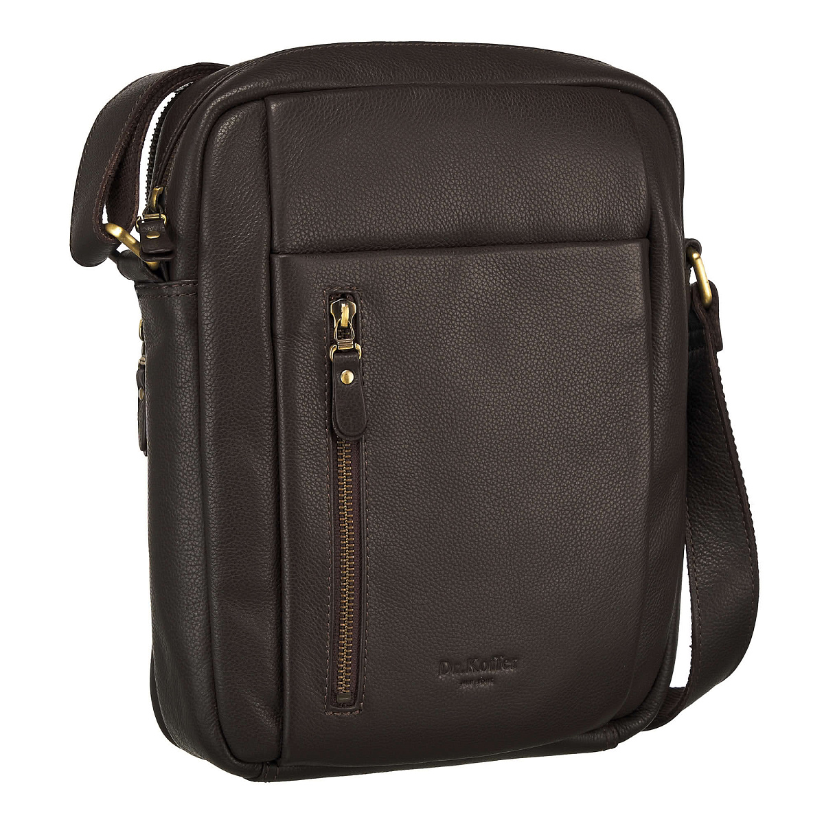 Сумка через плечо Dr.Koffer из натуральной кожи коричневая