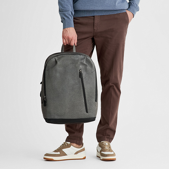 Рюкзак Dr.Koffer из натуральной кожи серый